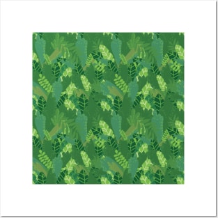 Summer green leaves Posters and Art